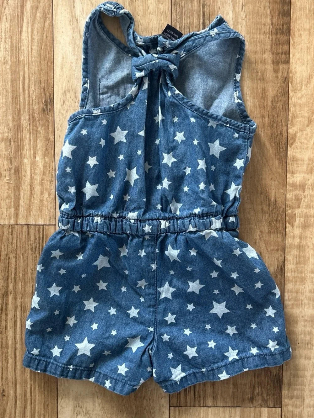Limited Too Blue Star Print Denim Romper size 6-9 months